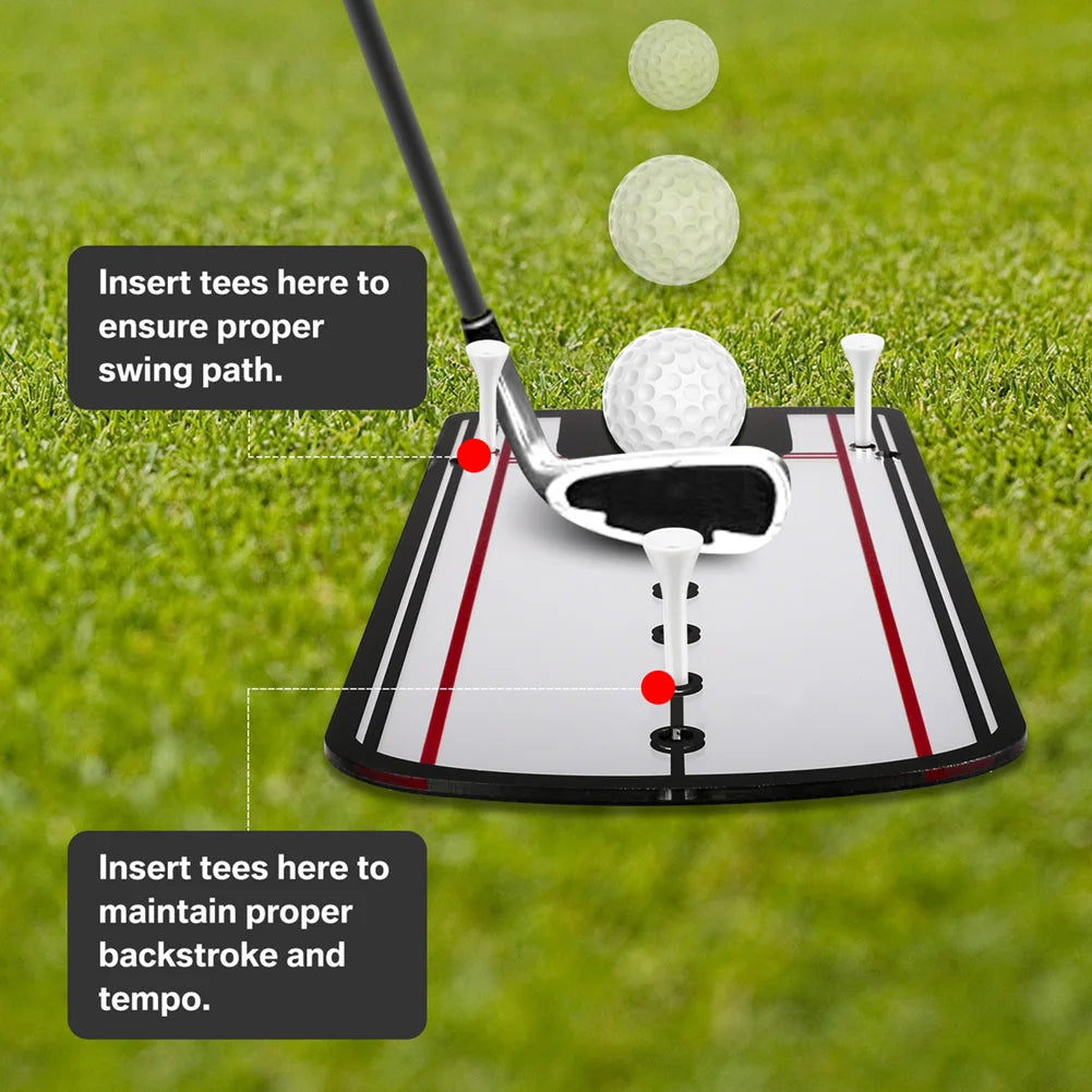 Golf Putting Practice Mirror - Alignment Training Aid, Eye Line Tool