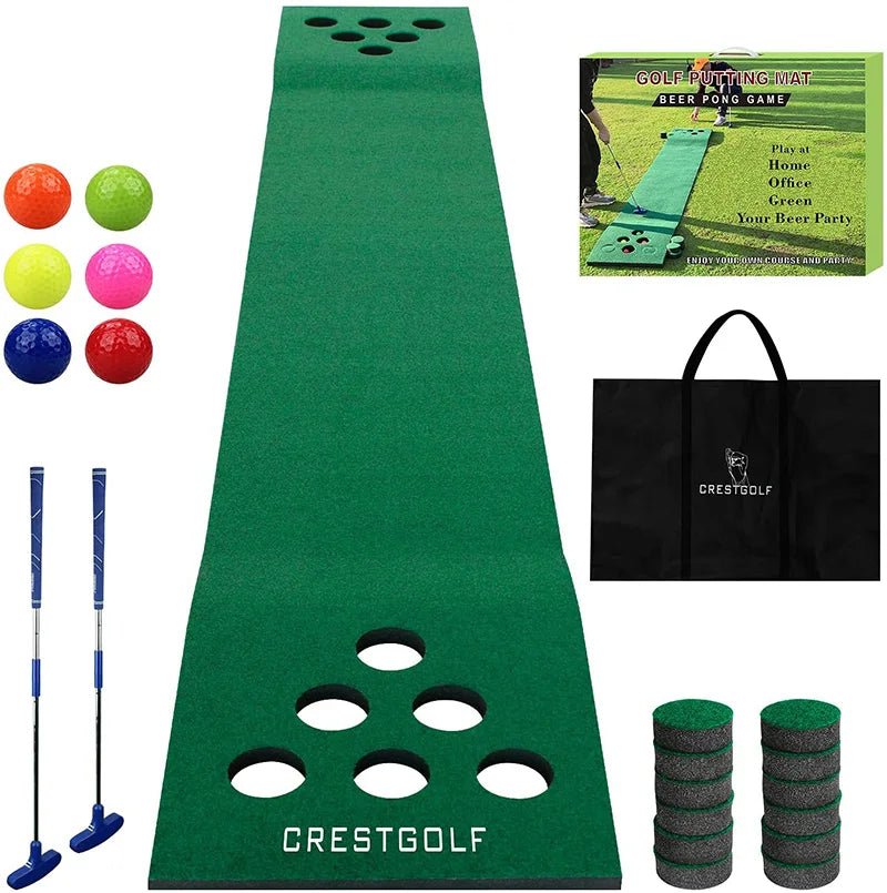 Crestgolf Golf Mat - Putting Green for Indoor/Outdoor Long-Hitting Practice Mat