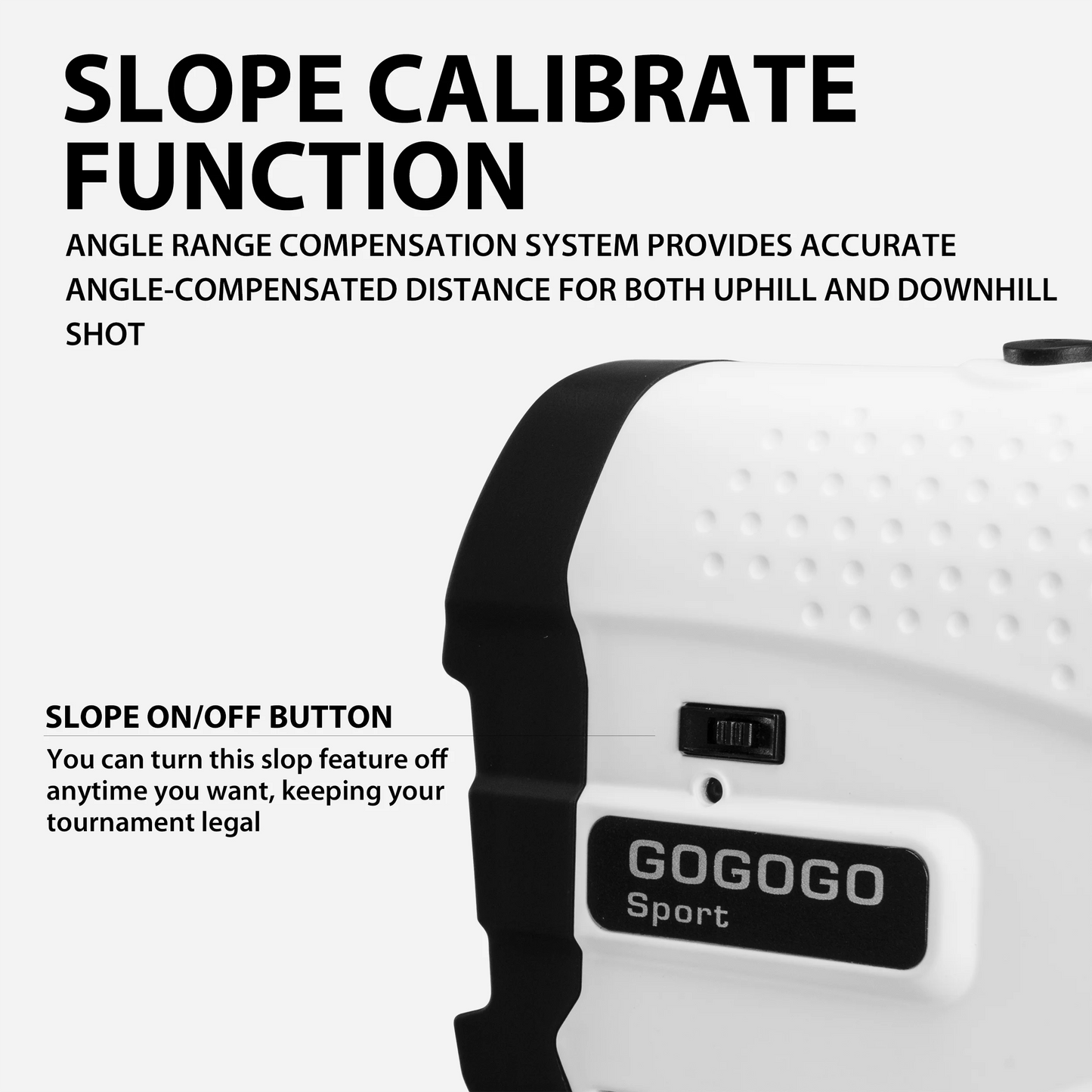 600m Laser Rangefinder - 6X Magnification and Slope Switch Function