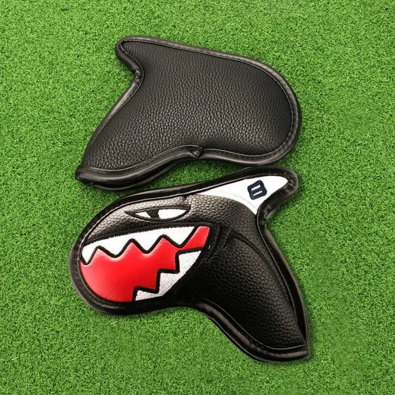 9-Piece Sharks Golf Club Iron Head Covers - Waterproof Golf Club Protector