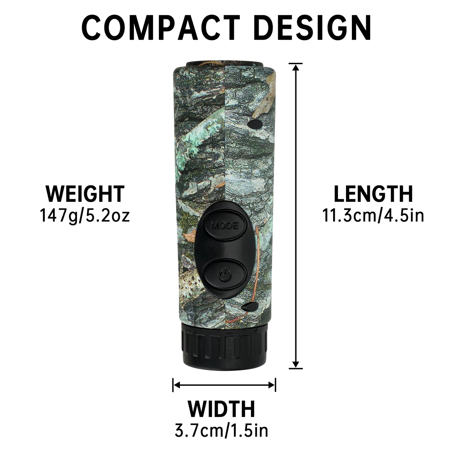 1000m Laser Rangefinder - 6X Magnification, 3 Modes