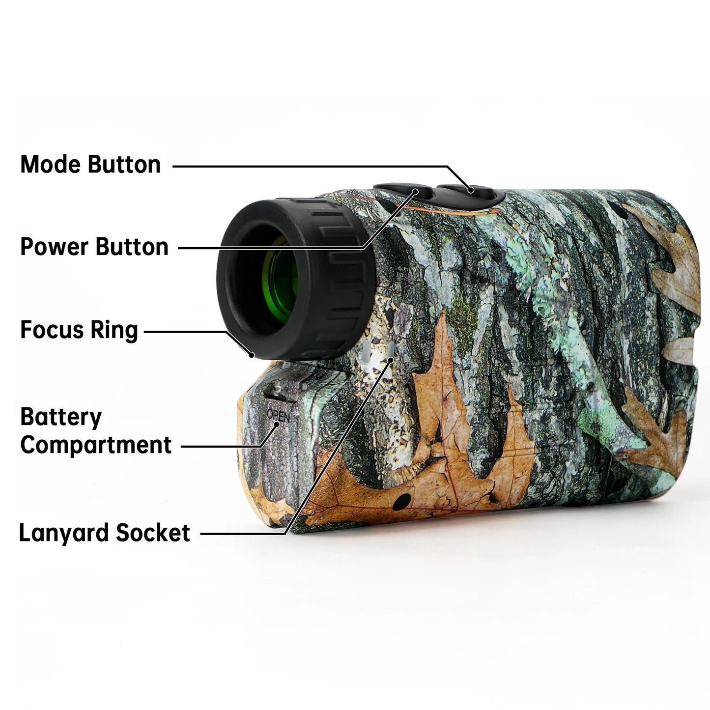 1000m Laser Rangefinder - 6X Magnification, 3 Modes