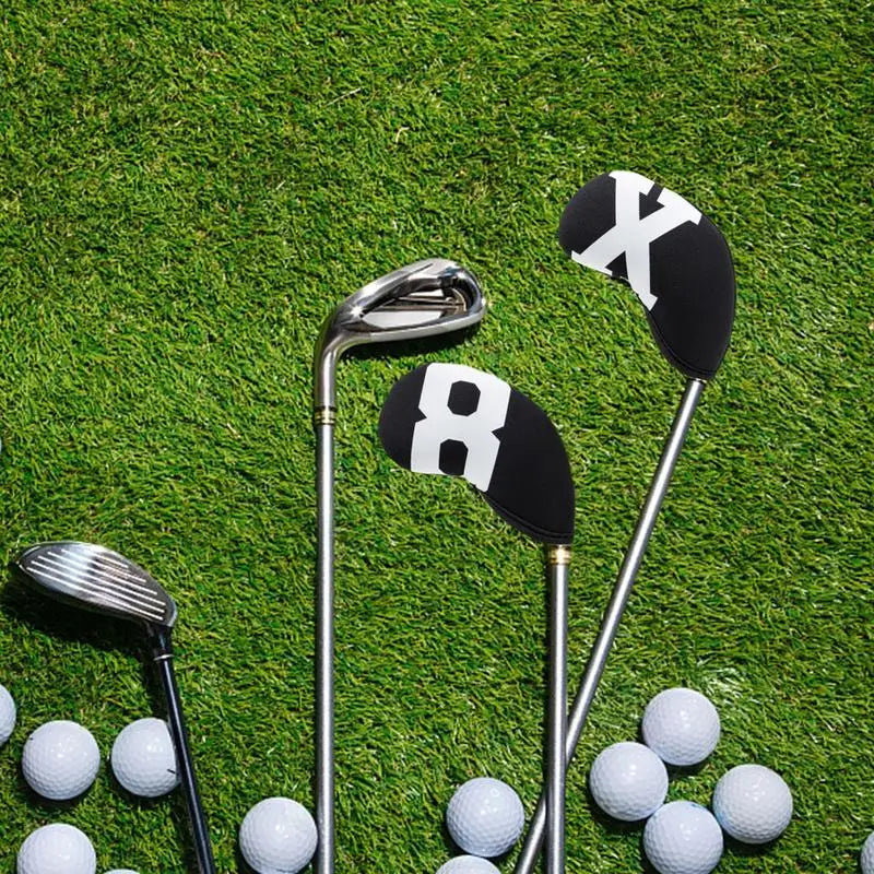 10-Piece Golf Iron Head Covers - Protective Club Head Covers Set