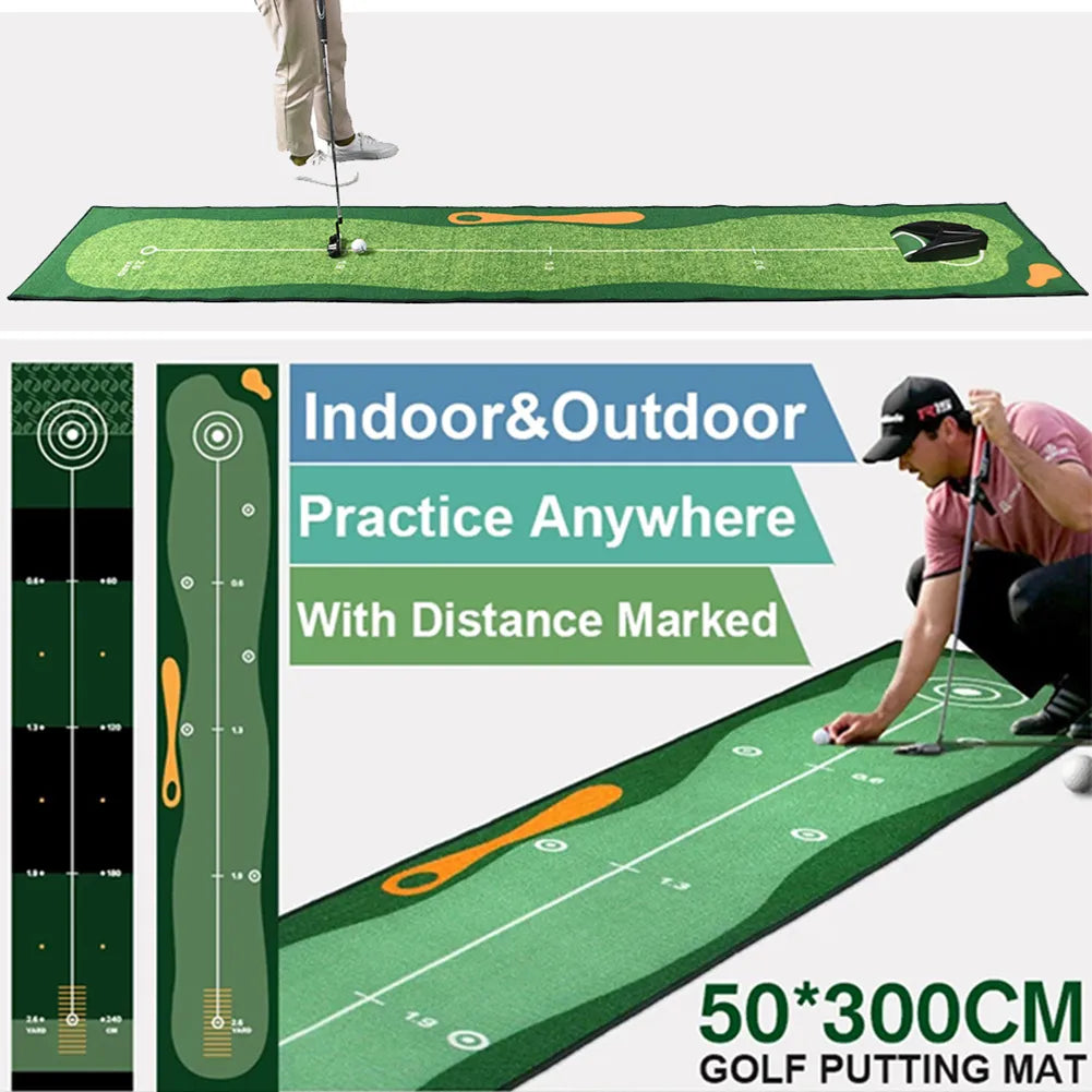 Golf Carpet Putting Mat, Anti-Slip, Wear-Resistant, Smooth, Indoor & Outdoor Use