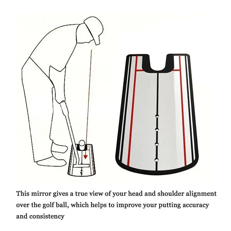 Golf Putting Practice Mirror - Alignment Training Aid, Eye Line Tool