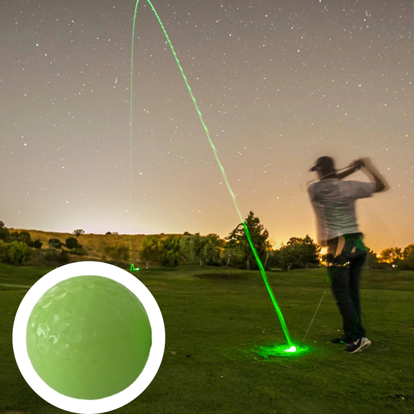 Light-Up Golf Fluorescent Balls, Long-Lasting Bright Glow for Night Practice