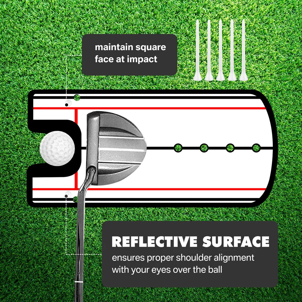 Golf Putting Practice Mirror - Alignment Training Aid, Eye Line Tool