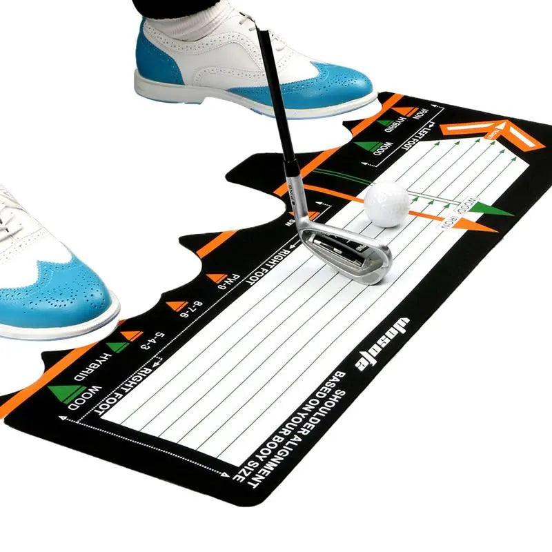 Portable Golf Swing Standing Mat - Position Correction Trainer