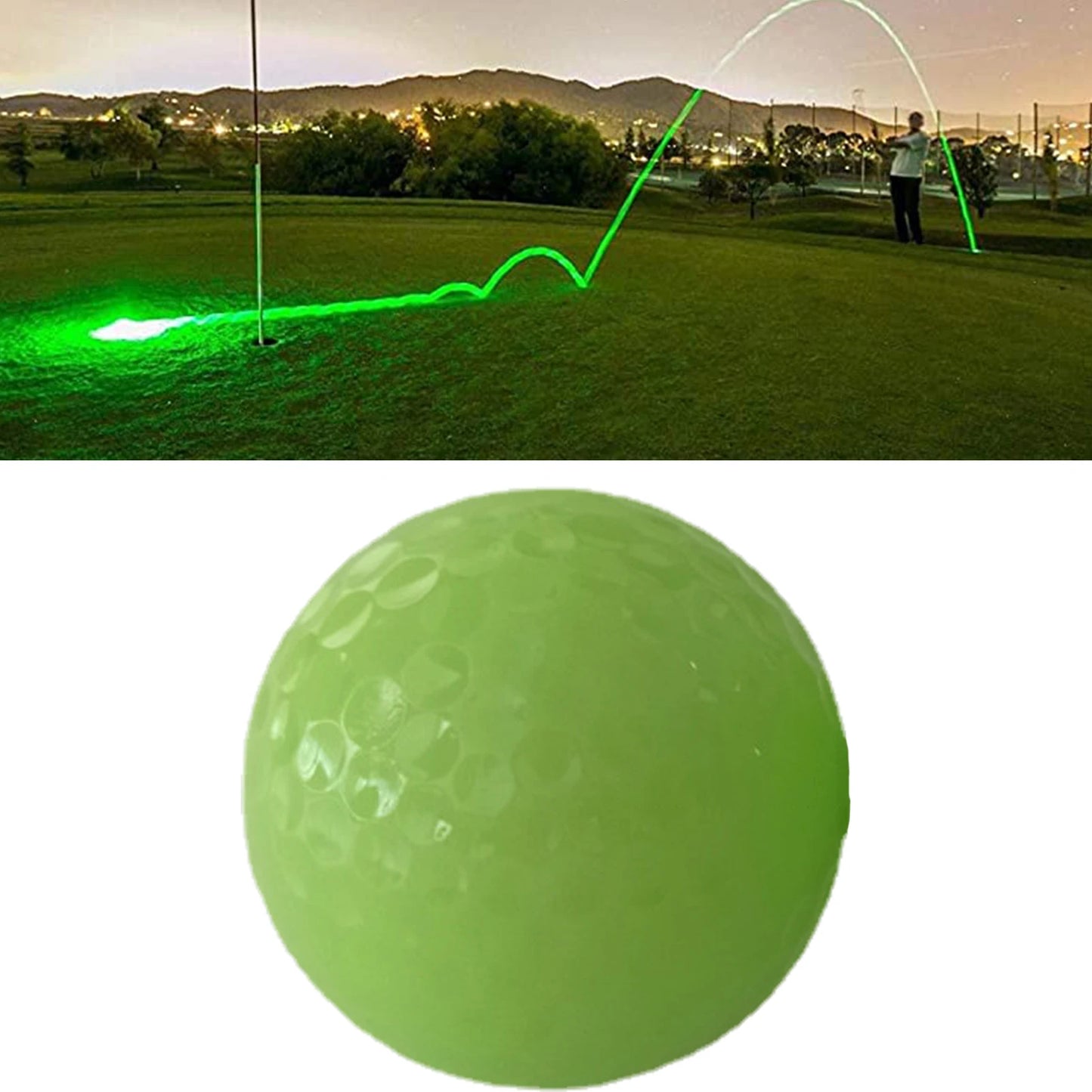 Light-Up Golf Fluorescent Balls, Long-Lasting Bright Glow for Night Practice