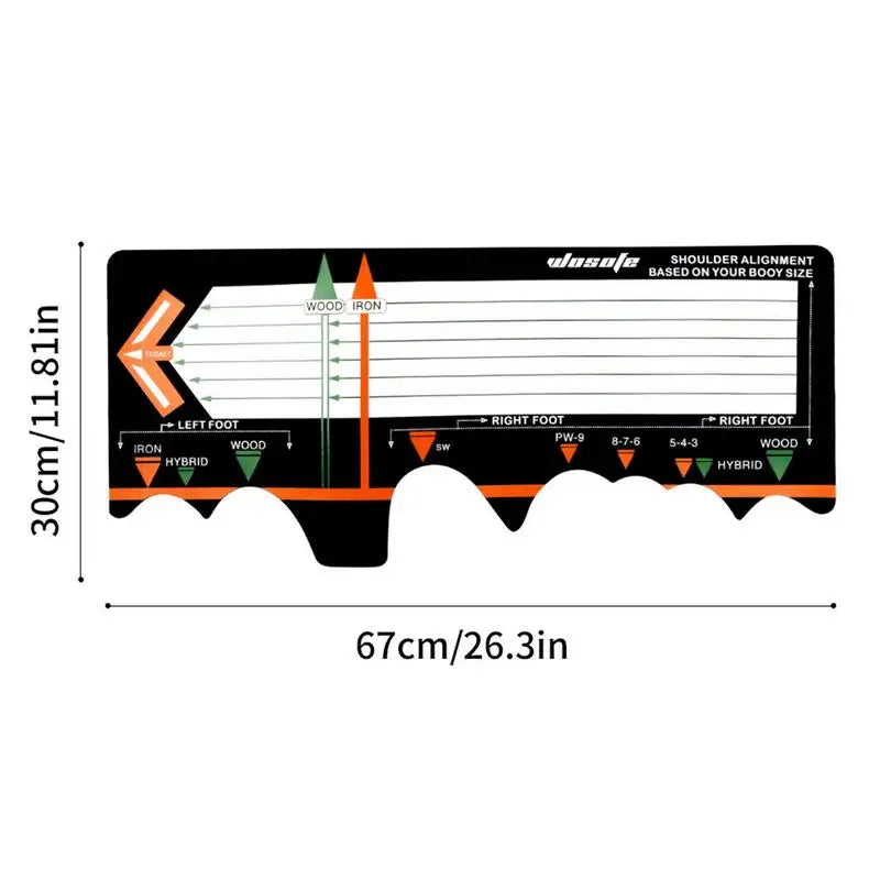 Portable Golf Swing Standing Mat - Position Correction Trainer