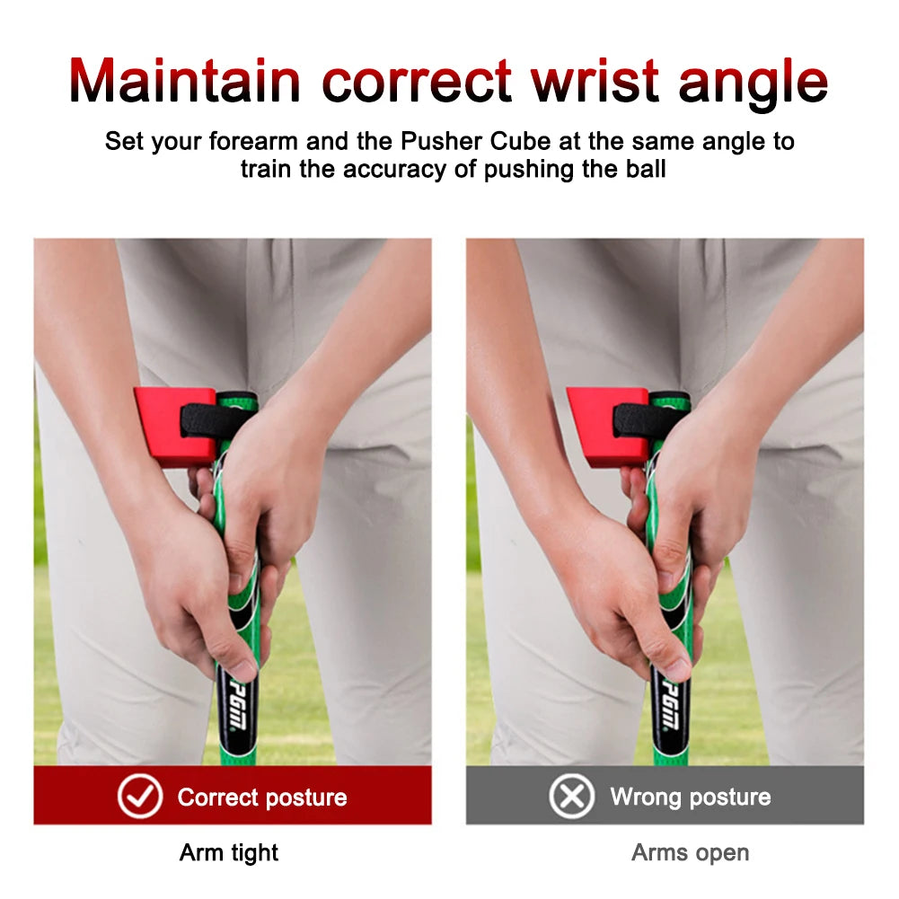 Golf Putter Cube - Putting Trainer Assistant, Stabilizing Wrist Holder