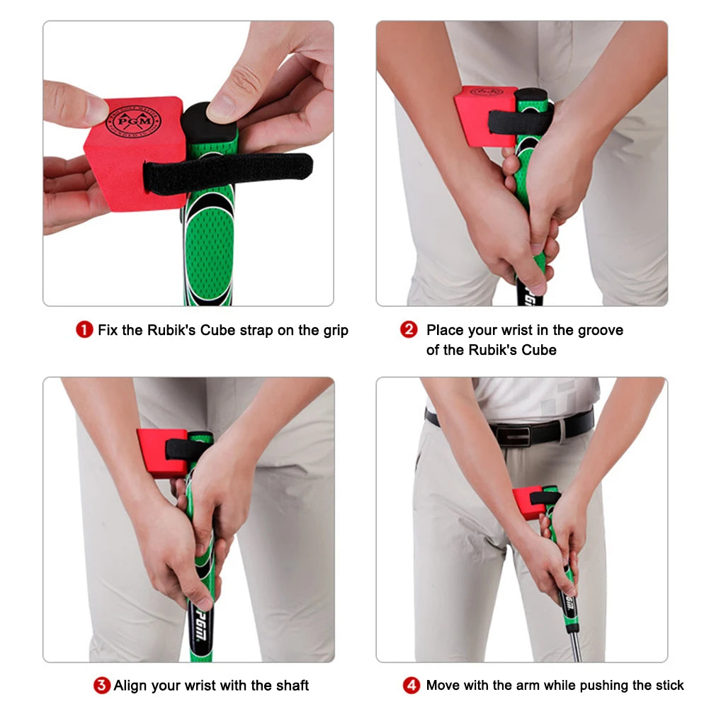 Golf Putter Cube - Putting Trainer Assistant, Stabilizing Wrist Holder