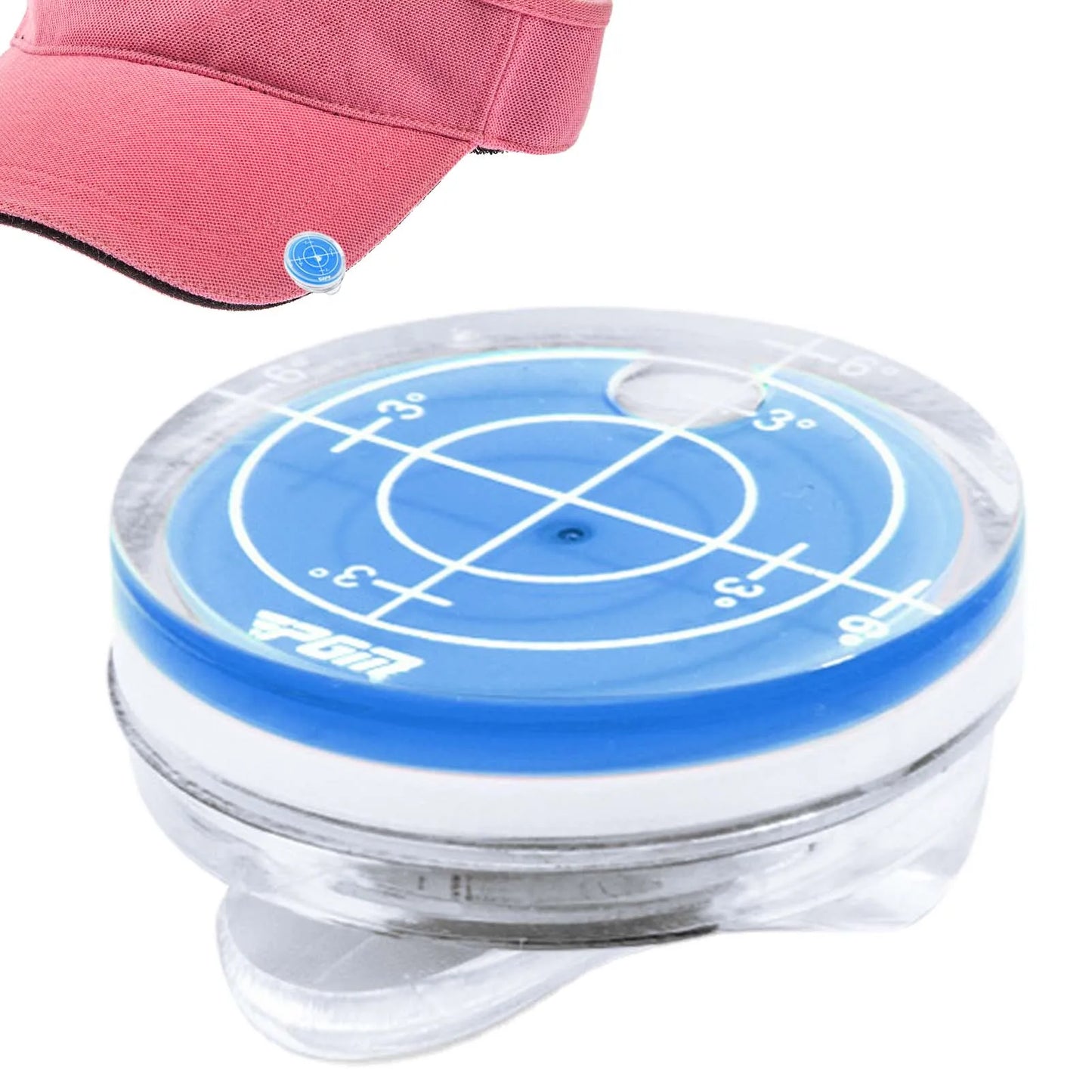 Slope Putting Level Reading Golf Hat Clip - Detachable Magnetic Ball Marker