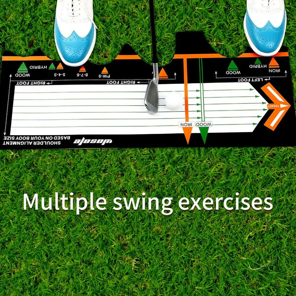 Portable Golf Swing Standing Mat - Position Correction Trainer