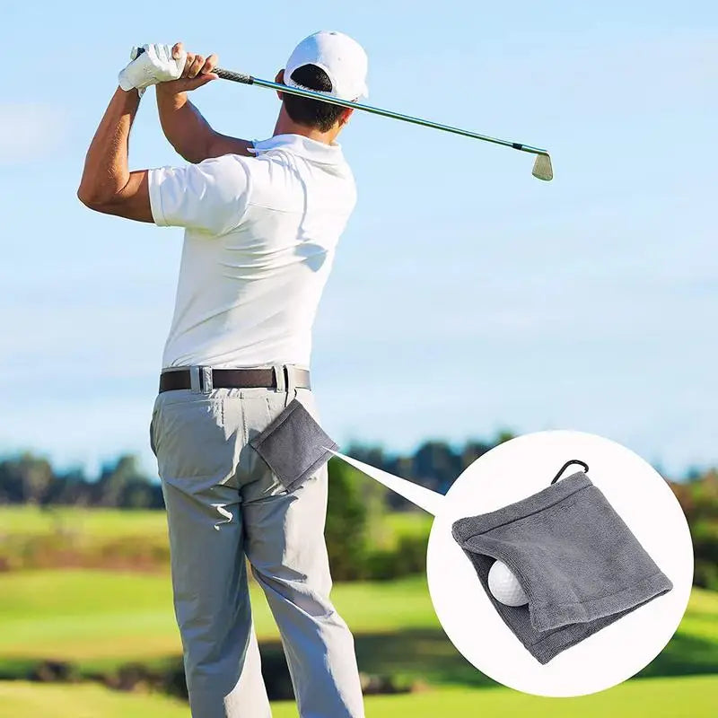 Microfiber Golf Towel, Ideal for Cleaning Golf Balls and Clubs and Wiping Sweat