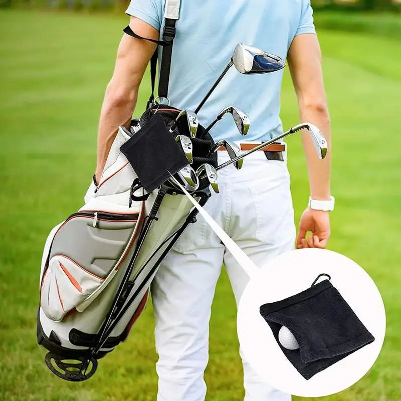 Microfiber Golf Towel, Ideal for Cleaning Golf Balls and Clubs and Wiping Sweat